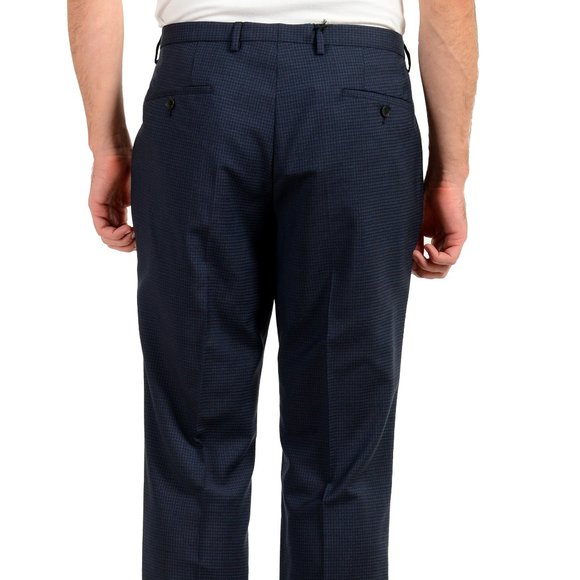 Hugo Boss Men's "Leenon1" Regular Fit 100% Wool Plaid Dress Pants US 36R IT 52 - Picture 3 of 6